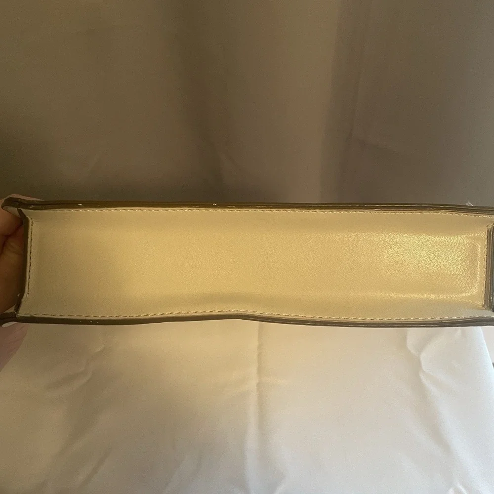 Mondani New York Ivory White Vegan Leather Laser Cut Hobo Bag Purse Shoulder Bag